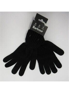 Barbour Gloves Large Lambs Wool Ribbed Knit Lightweight Winter NEW